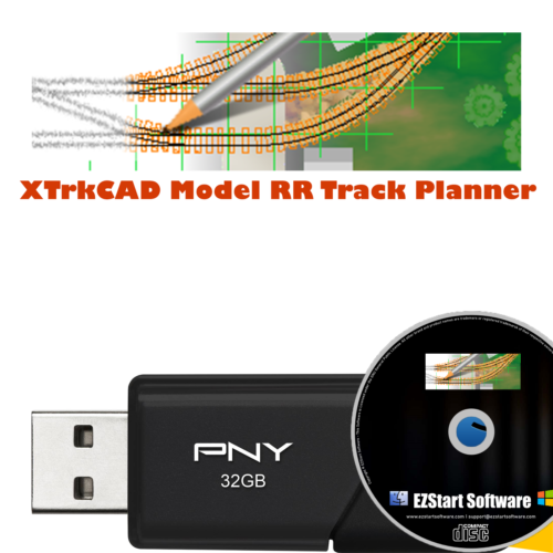XTrkCAD Modello RR Track Planner su CD/USB - Foto 1 di 4