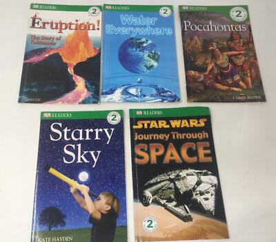 5 x DR Readers Level 2 Job Lot Space, Water, Starry Sky, Eruption, Pocahontas