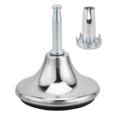 12x 45mm chrome plastic Gliders for uk furniture, sofa, divan bed, table, wheels