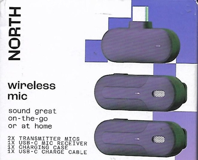 NORTH Wireless Microphone with Charger (USB-C)