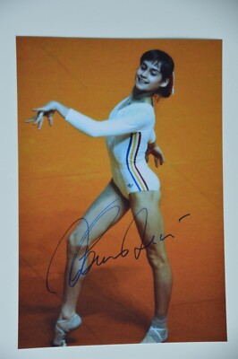 Nadia Elena Comaneci signed 20x30cm Foto Autogramm / Autograph In Person 8