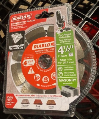 NEW Diablo 4-1/2 in. Diamond Segmented Masonry Cut Off Blade DDD045SEG101C