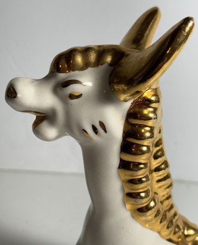 Cerámica de burro vintage Grindley ArtWare dorada y blanca - Imagen 2 de 16