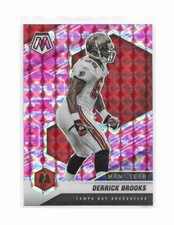 2021 Mosaic Football Derrick Brooks PINK Camo Prizm Man Of The Year #274 Panini