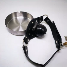Slave Basin Ashtray Asphyxia Gag Binding Restraints Open Mouth Breathable Games