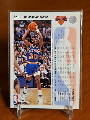 1992-93 Upper Deck Basketball Card #321 Rolando Blackman Knicks | eBay