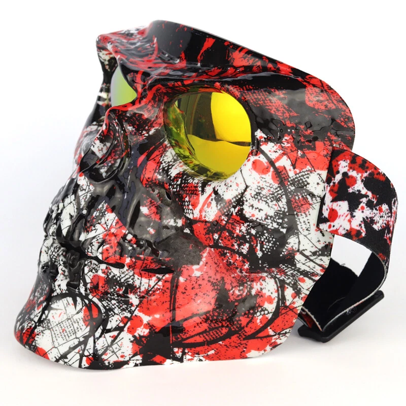 Motorcycle Goggles Motocross Skull Face Mask Eyewear ATV UTV MX Protective Gear - Image 3 of 4