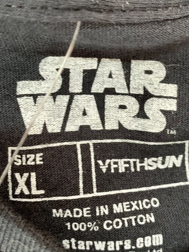 NWT Star Wars Men's T shirt Luke Skywalker Family Portrait VFIFTHSUN Size XL  - Afbeelding 6 van 6