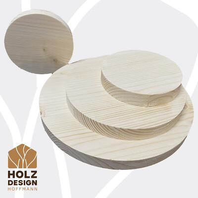 Holzscheibe rund Fichte 18mm Holzkreis Ronde Holzplatte Tischplatte inkl. Versan