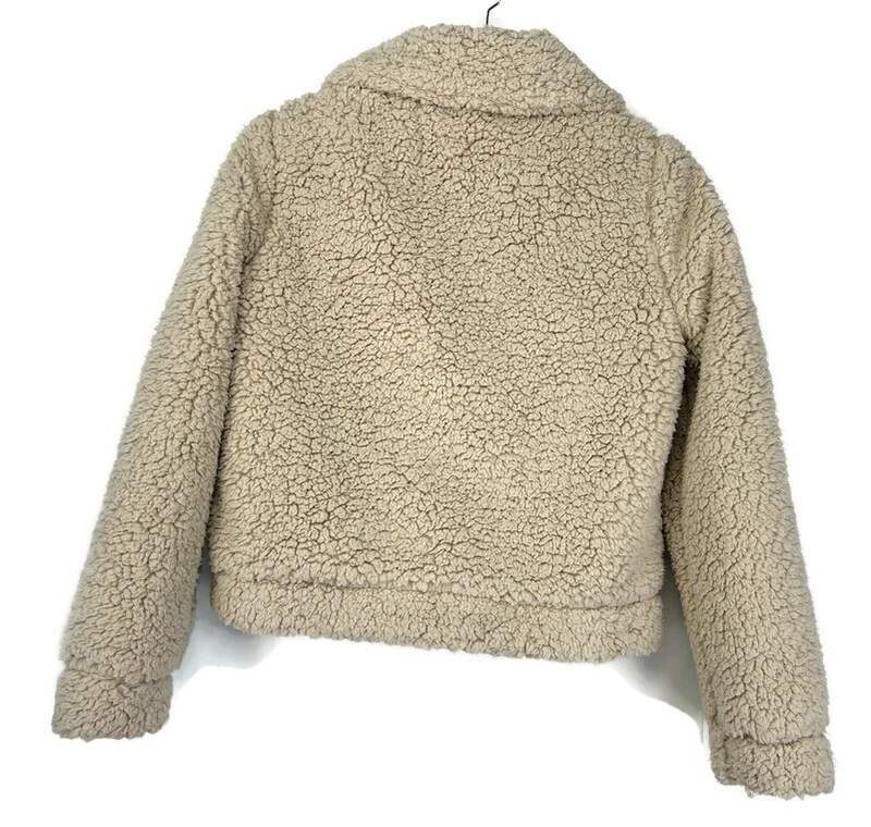 Chaqueta difusa Kut From The Kloth Maika con cremallera Sherpa Bomber talla pequeña Foto 3 de 4