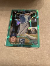 Nate Eaton #96 Green Refractor 2023 Topps Chrome Royals Rookie RC /199