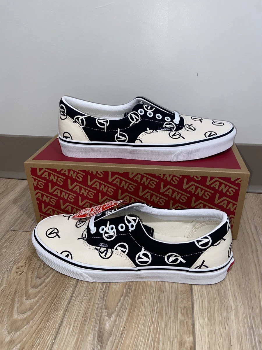 vans era circle v black marshmallow sneaker size 10.0 eBay