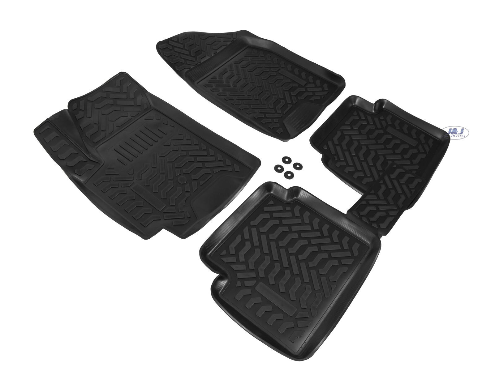 Tapis de sol en caoutchouc Chevrolet Kalos 2002-2011 pour trajets en famille et météo pluie
