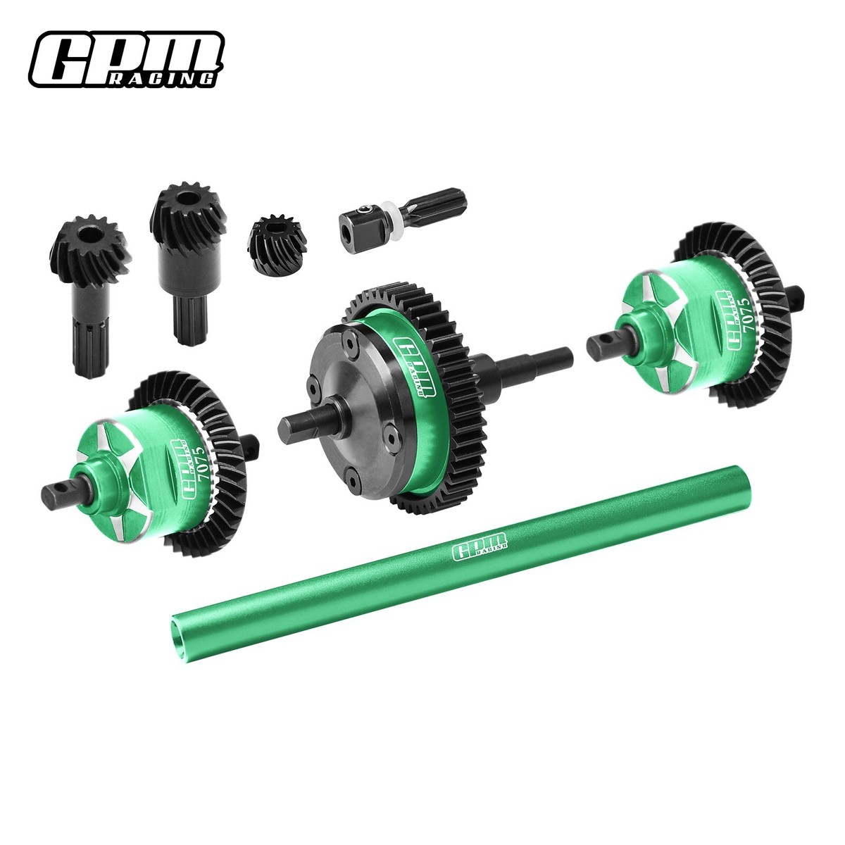 GPM Carbon Steel + 7075Alu Front &Centre &Rear Complete Diffs Mini