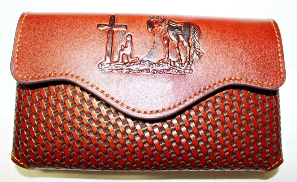 7" EXTRA LARGE WESTERN POUCH BELT LOOP HOLSTER CELL PHONE CASE UNIVERSAL#EH12701 - Image 4 of 4