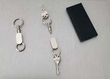Lot of 2-Pull Apart Valet Keychain-Fob-Brass-Silver Tone-New In Box