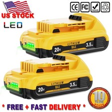 20V DCB201 For Dewalt 20 Volt Max Lithium Battery DCB203 DCB207 DCB205 DCB202-2