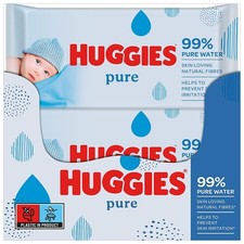640 Counts Pack of 10 Huggies Pure Baby Wipes