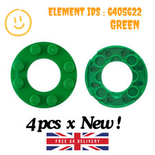 LEGO Part - 4 x 11833/28620 - Plate 4x4 Round with Hole Cut out - SELECT COLOUR