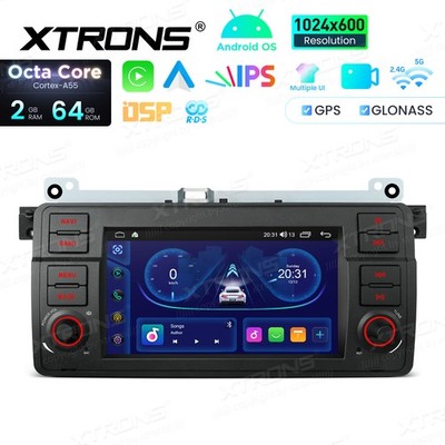 7'' Android 14 Autoradio CarAutoPlay 8-Kern 64GB GPS Navi für BMW E46 Rover MG ZT