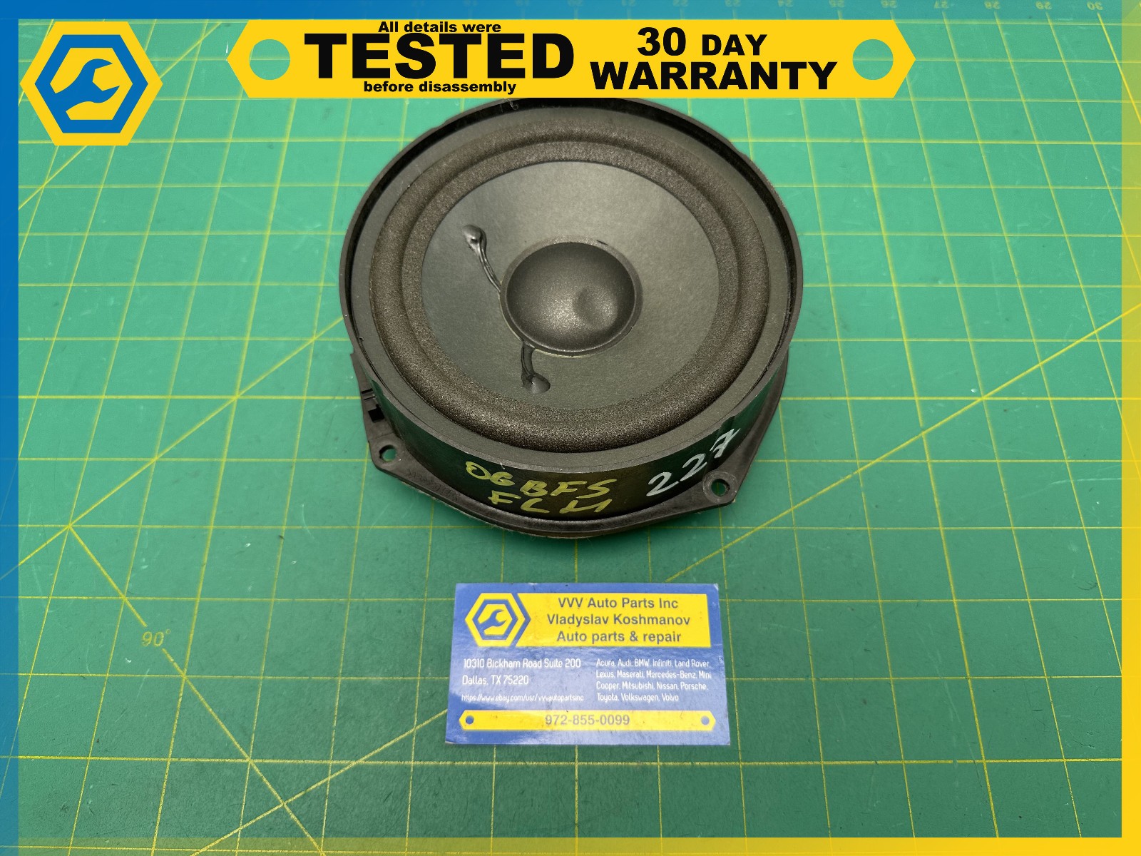 06-12 BENTLEY Flying Spur FRONT LEFT OR RIGHT DOOR AUDIO SOUND SPEAKER OEM