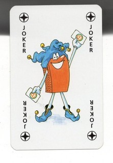 RARE MODERN "Cartoon Brick REV = BTS Baukeramik Germany" JOKER Play Card #09