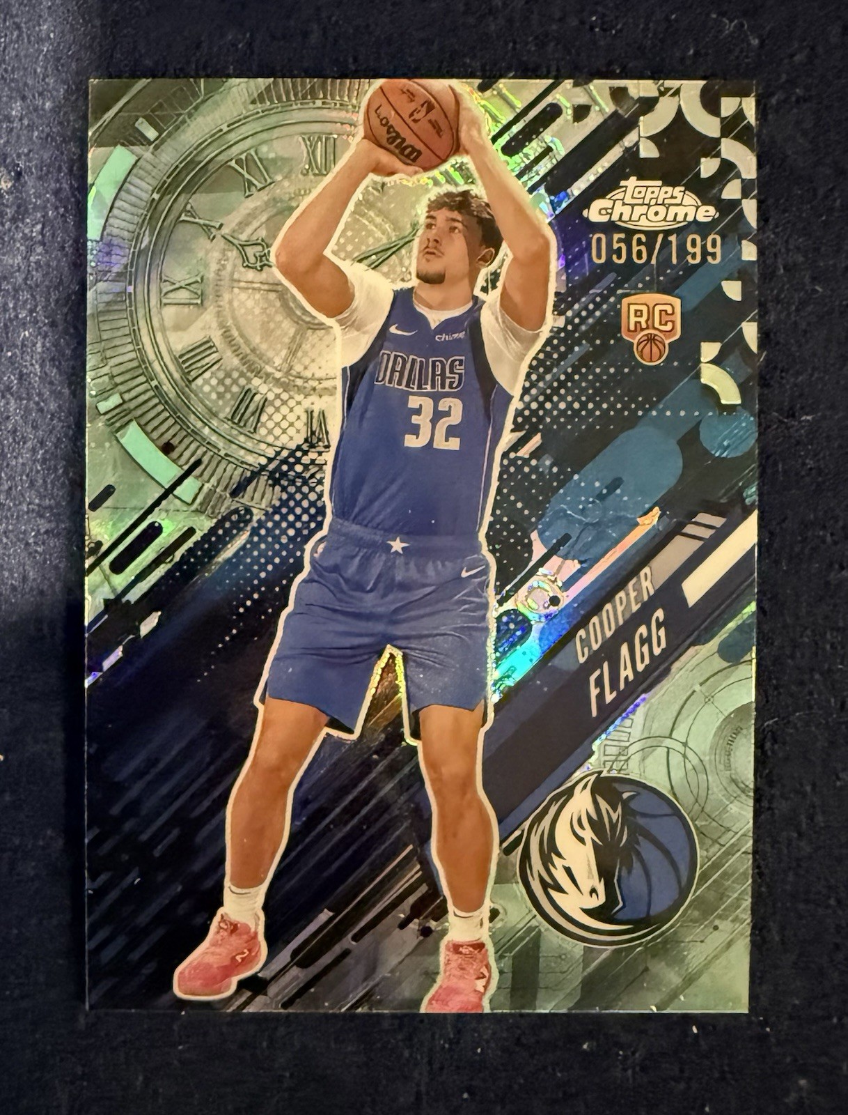 2025-26 TOPPS CHROME COOPER FLAGG GO TIME ROOKIE SSP /199 AQUA REFRACTOR