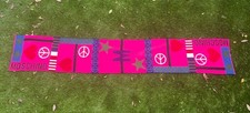 Moschino Pink Made in Italy Scarf Peace Signs 50% Merino 50% Acrylic