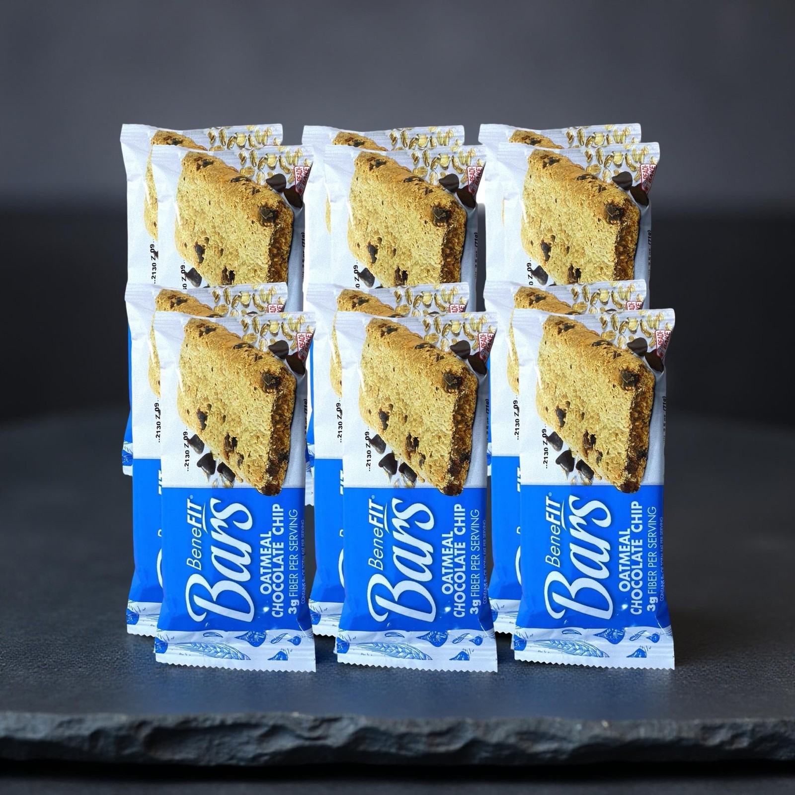 Oatmeal Chocolate Chip BeneFit Bars by Readi-Bake 2.5 Oz,  12 Full Size Bars