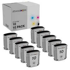 10PK Black C4844A High Yield Ink Cartridge for HP 10XL Business Inkjet 1000 1100