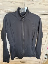 Fabletics Women s Full-Ip Running Jacket Black with Back Pocket