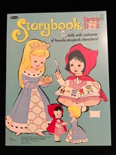 Vintage Original 1965 UNCUT Whitman STORYBOOK PAPER DOLLS Book 2 dolls