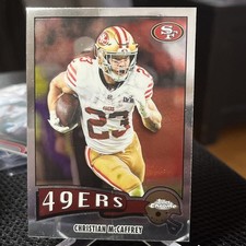 Christian McCaffrey 2025 Topps Chrome 1975 Insert #1975-29 49ers