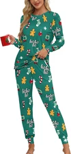Christmas Pajamas Set for Women 2 Piece Long Sleeve Lounge Sets Girls' Sleepwear