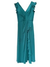 Mori Lee  Madeline Gardner Ruffle Flutter Sleeve Dress Size 12