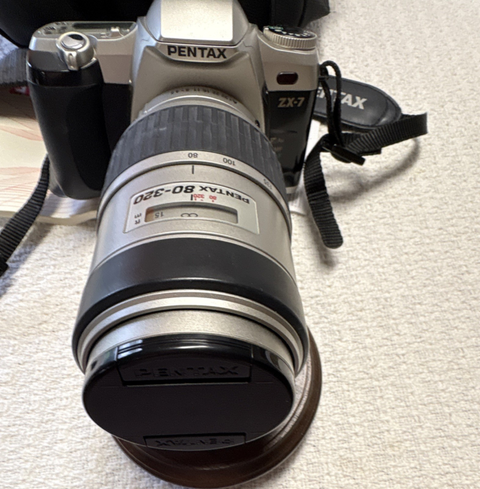 は PENTAX ZX-7 35mm SLR Film Camera w/ 80-320mm & 28-80mm Lenses