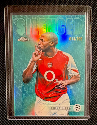 2026 Topps Chrome UCL Thierry Henry Silenced Arsenal FC 014/199 Jersey # Match