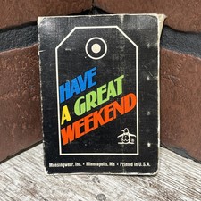 Vtg Penguin Munsingwear Advertising 4 Golf Tees Folder ~ &ldquo;HAVE A GREAT WEEKEND&rdquo;