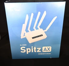 GL.iNet GL-X3000 (Spitz AX) 5G NR AX3000 Cellular Gateway Router, Wi-Fi 6. NIOB