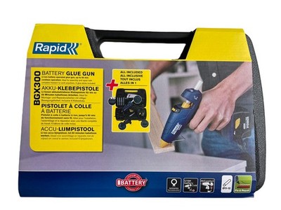 Rapid Akku Heißklebepistole im Koffer 12mm 60 Min. kabelloser Betrieb, BGX300