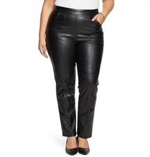 Halston faux leather pants size xl