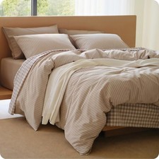 Bedsure Striped Duvet Cover Queen 100 Washed Cotton Duvet Cover Linenlike