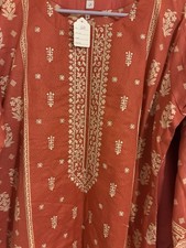 Pakistani Embroidered Salwar Kameez for Women Size L