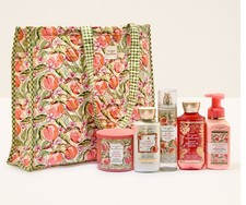 Vera Bradley x Bath  Body Works Peach Blossom Nectar Gift Set Tote Bag Bundle