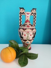 "DORGALI" Lorenzo Loi, Vaso-anfora  vintage, ceramica artistica sarda, h. 29 cm.