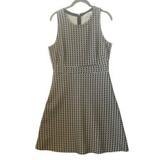 Ann Taylor Loft Dress Fit & Flare Sleeveless Textured Womens 8