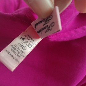 Agent Provocateur Dark Pink Silk Chemise S/M  Stretch Lacy Luxury Slip Sz 3