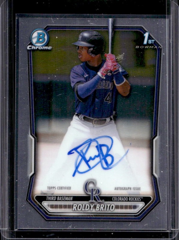 2026 Bowman Roldy Brito Chrome Auto Autograph 1st Prospect #CPA-RB Rockies