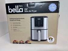 bella PRO - 4-qt. Touchscreen Slim Air Fryer-SILVER