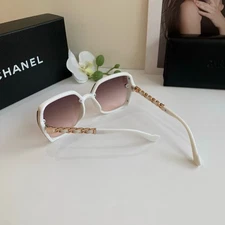 Chanel Holiday Casual White Frame Pink Lens Women's Sunglasses 8330/51-18-139mm